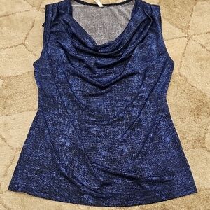 Nwot Passport Ruched Blue Tank Top Blouse